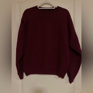Burgundy basic Crewneck sweatshirt​​​​​​​​